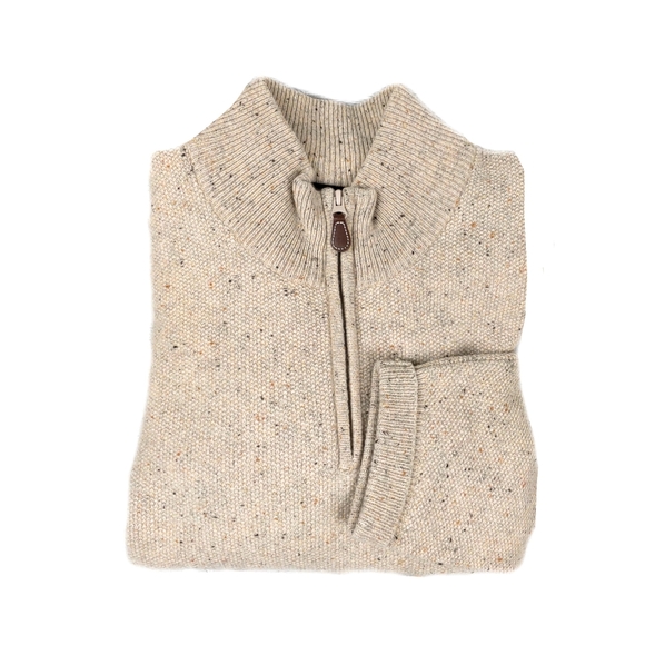 Jos. A. Bank Other - Jos A Bank Executive Collection Men's XL Lambs Wool Speckled 1/4 Zip Sweater